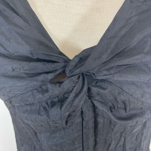 Keren Naftali 1 XS S 4 Black Dress Bodycon Evening Elegant Crinkle Packable - Picture 12 of 13